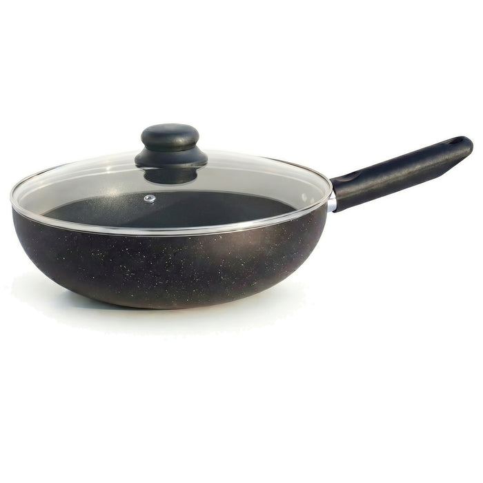 FryNest 11-Inch Induction Nonstick Wok with Glass Lid