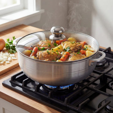FryNest 11-Inch Caldero Pot with Glass Lid