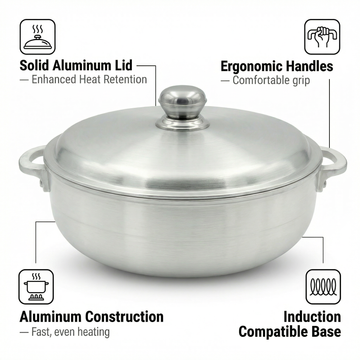 FryNest 11-Inch Caldero Pot with Silver Lid