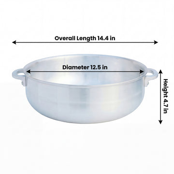 FryNest 7 Quart 12-Inch Traditional Caldero Pot with Tempered Glass Lid