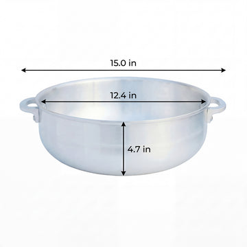 FryNest 12-Inch Caldero Pot 2-Pack with Silver Aluminum Lids