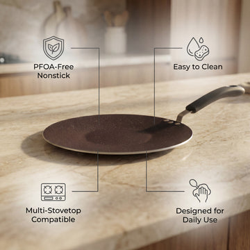 FryNest 12-Inch Induction Nonstick Tawa Griddle