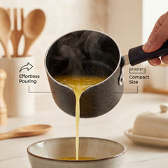 FryNest 4-Inch Nonstick Butter Warmer with Pour Spout - FryNest Milk Pan detail image 5