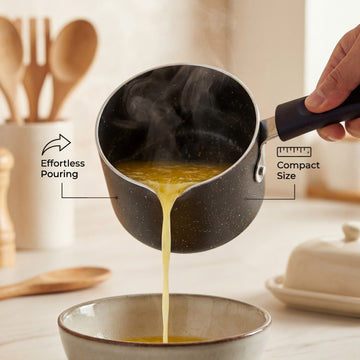 FryNest 4-Inch Nonstick Butter Warmer with Pour Spout
