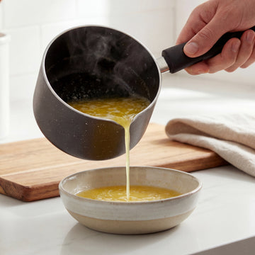 FryNest 4-Inch Nonstick Butter Warmer with Pour Spout