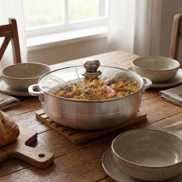 FryNest 11-Inch Caldero Pot with Glass Lid