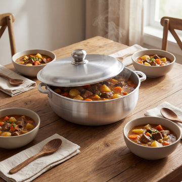 FryNest 12-Inch Caldero Pot 2-Pack with Silver Aluminum Lids