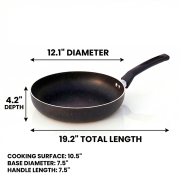 FryNest Heavy Gauge 12-Inch Induction Nonstick Frying Pan