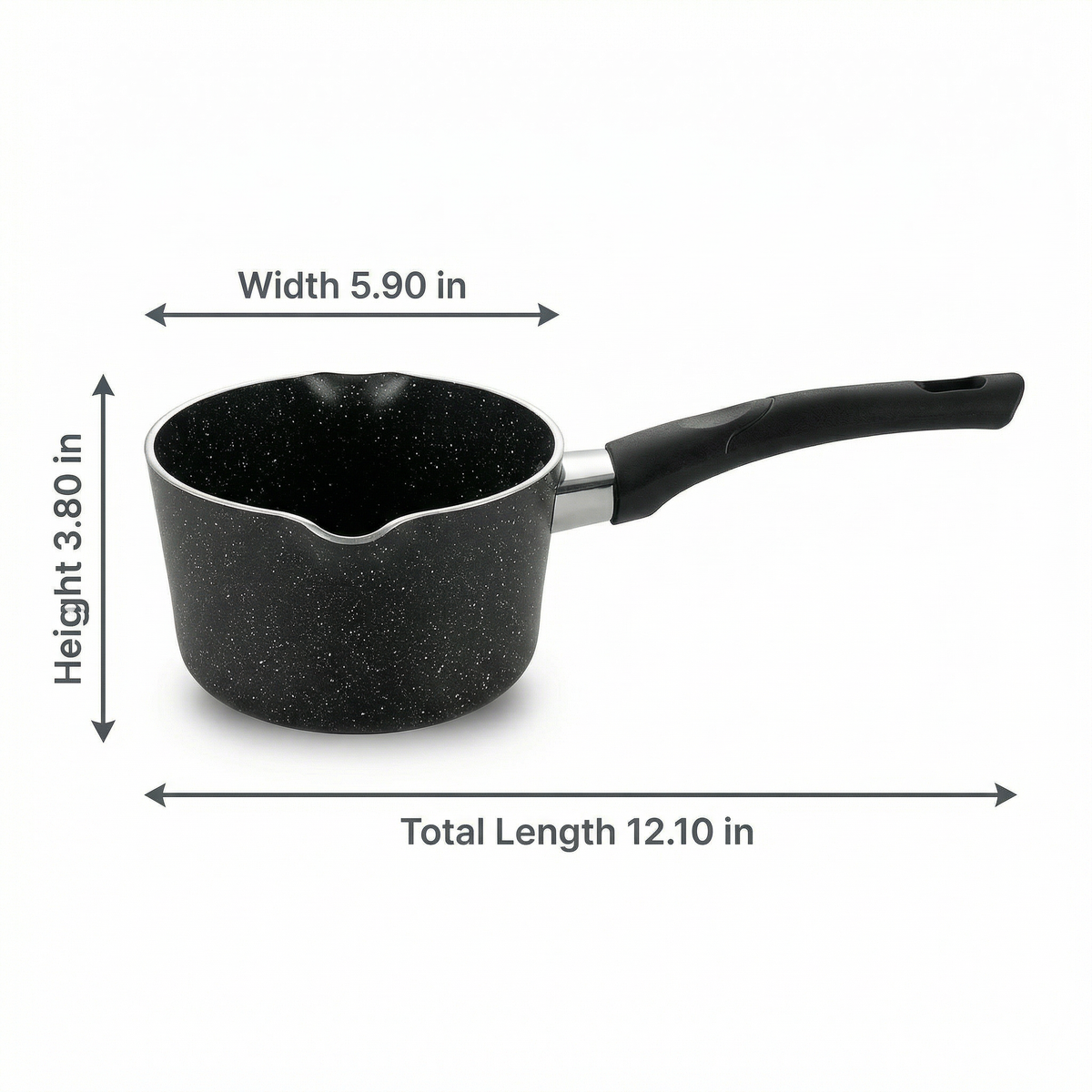 FryNest 5-Inch Nonstick Milk Pan with Pour Spout - FryNest Milk Pan detail image 5
