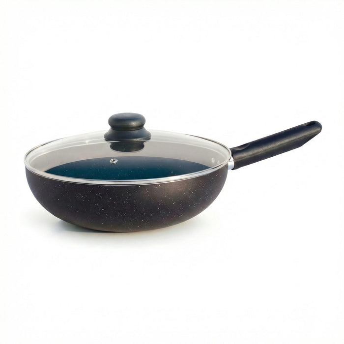 FryNest 12-Inch Induction Nonstick Wok with Glass Lid